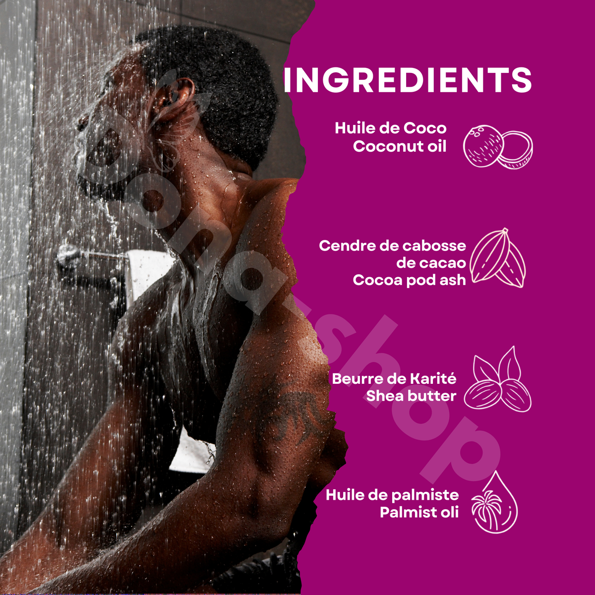 Savon Noir Africain Pur 100% Bio