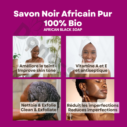 Savon Noir Africain Pur 100% Bio