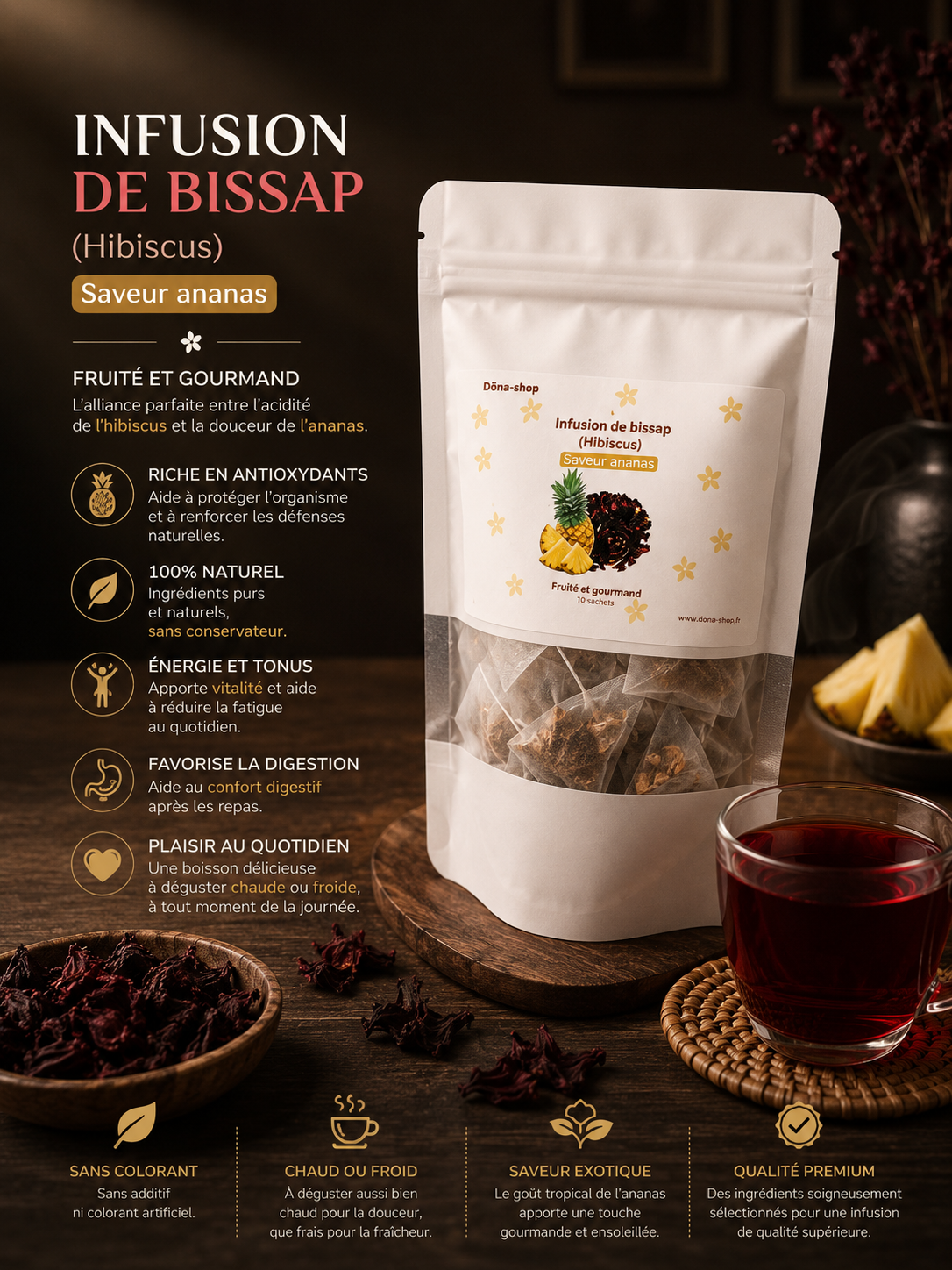 Infusion Bissap ananas